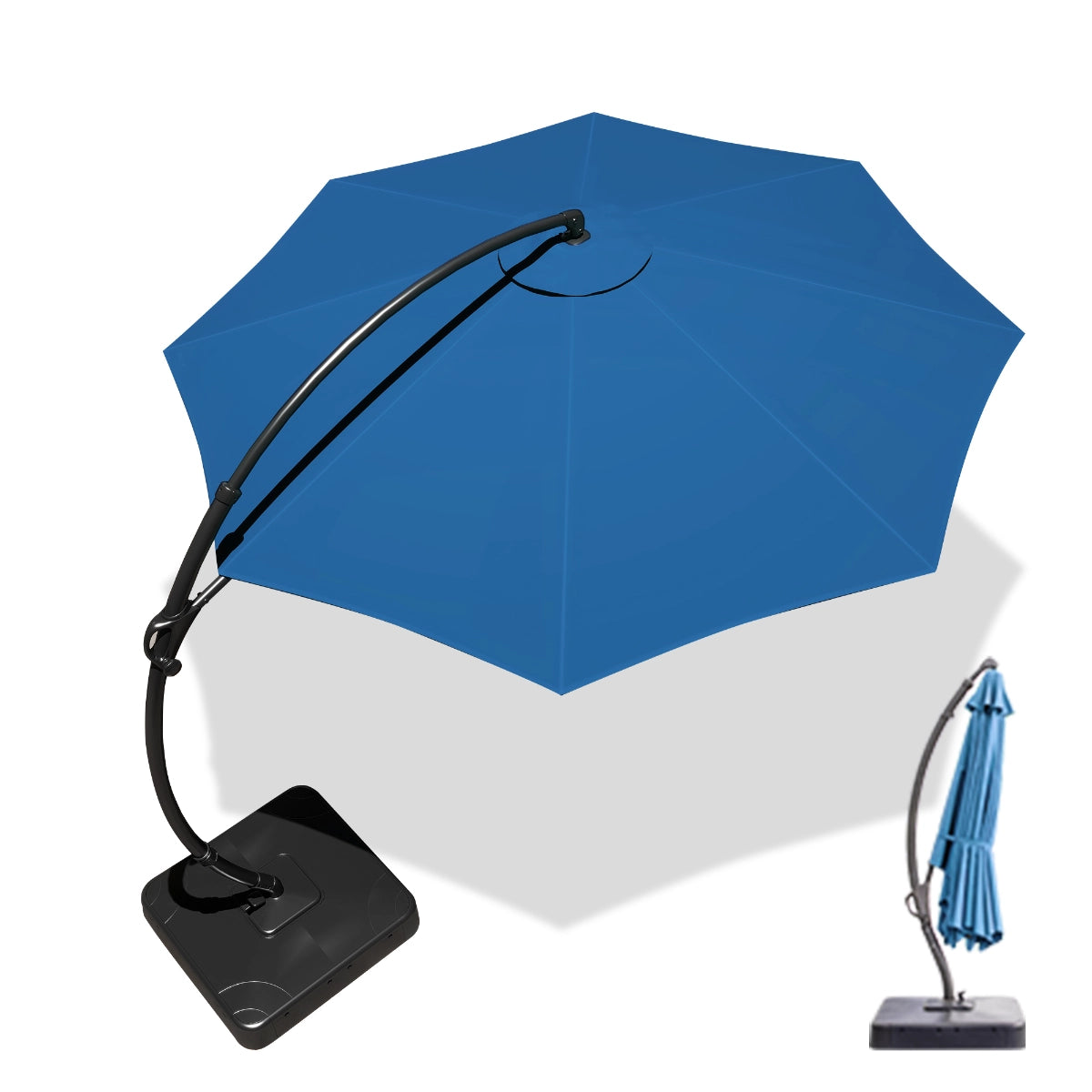 11 FT Deluxe Curved Cantilever Patio Umbrella