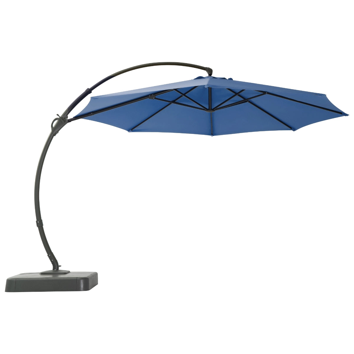 10' Deluxe Curved Cantilever Patio Umbrella with 360° Rotation