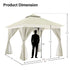Navy blue 10 x 10 soft top patio gazebo