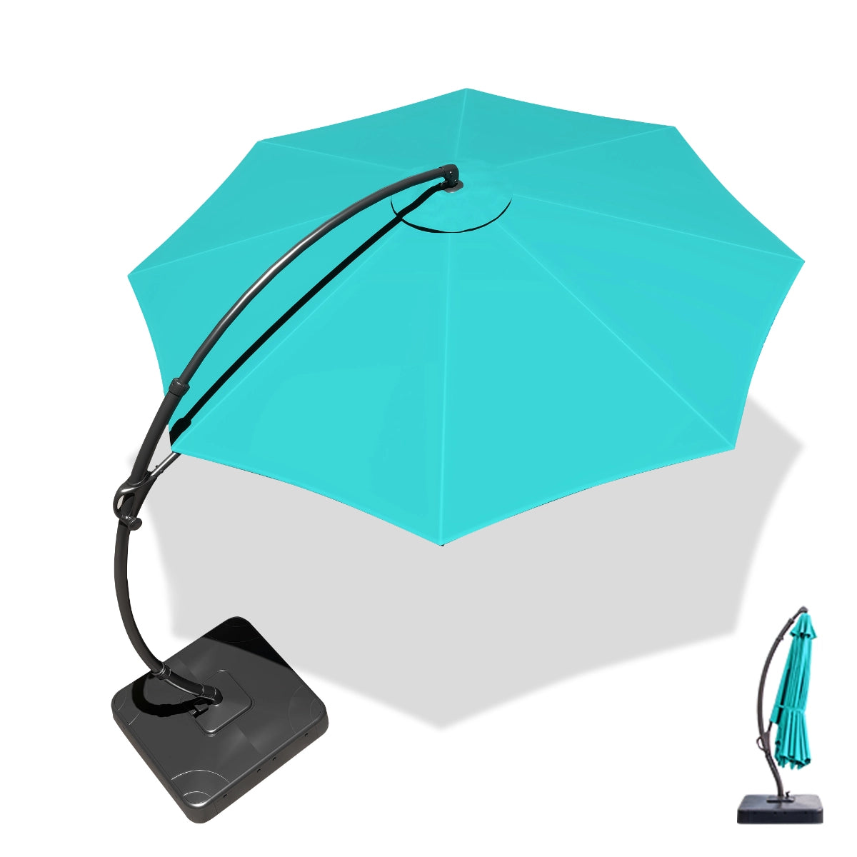 11 FT Deluxe Curved Cantilever Patio Umbrella