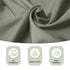 Gradient canopy fabric close-up with outdoor performance icons
