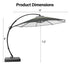 11 ft cantilever patio umbrella product dimensions