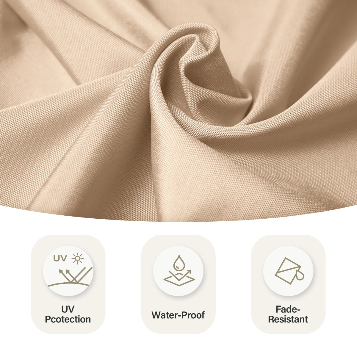 12 FT Champagne Curved Cantilever Patio Umbrella