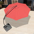 Red offset umbrella canopy shown from above