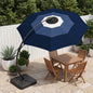 11 FT Gradient Curved Cantilever Patio Umbrella with Base