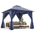 Classic blue 10 x 10 Roman-style patio gazebo