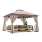 12' × 12' Soft-Top Gazebo with Curtains & Mosquito Netting