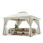 12' × 12' Soft-Top Gazebo with Curtains & Mosquito Netting