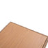 Wood-look square outdoor coffee tabletop with warm brown finish
