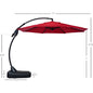 Deluxe Curved Cantilever Patio Umbrella with Removable Canopy