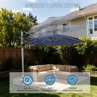Elegant Roman-Style Patio Umbrella for Outdoor Shade