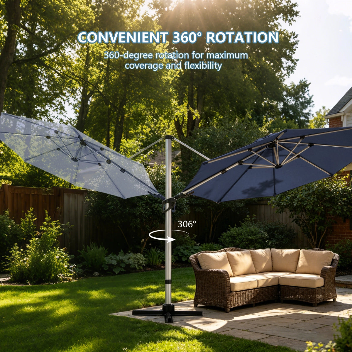 Elegant Roman-Style Patio Umbrella for Outdoor Shade