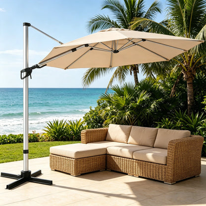 Elegant Roman-Style Patio Umbrella for Outdoor Shade
