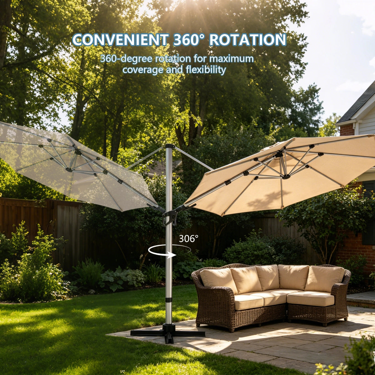 Elegant Roman-Style Patio Umbrella for Outdoor Shade