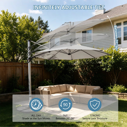 Elegant Roman-Style Patio Umbrella for Outdoor Shade