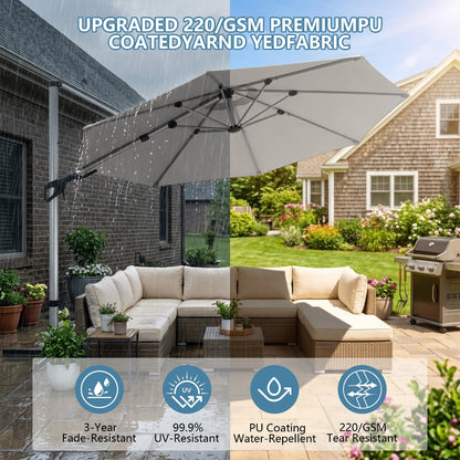 Elegant Roman-Style Patio Umbrella for Outdoor Shade