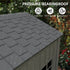 Pressure-bearing gable roof surface on outdoor storage shed