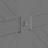 Double door latch detail on HDPE backyard shed