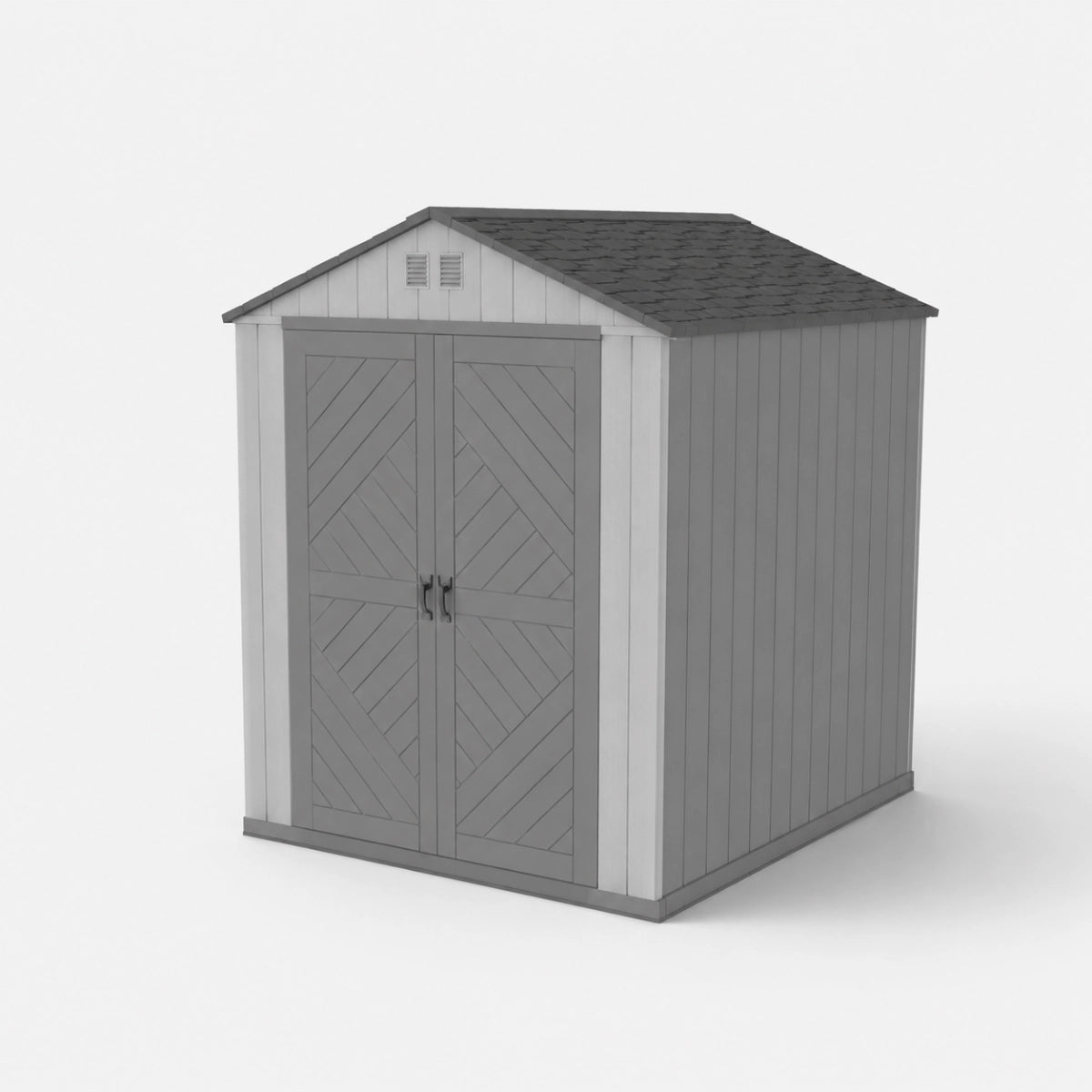 Three-section expandable backyard storage shed product view