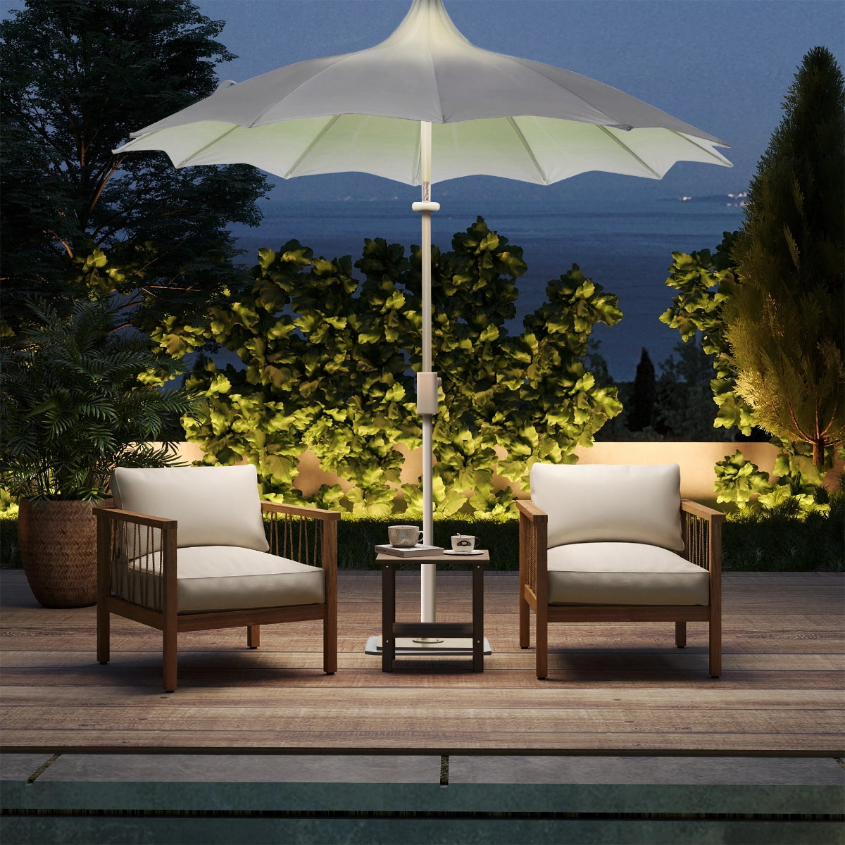 Gradient Color Patio Umbrella for Outdoor Shade
