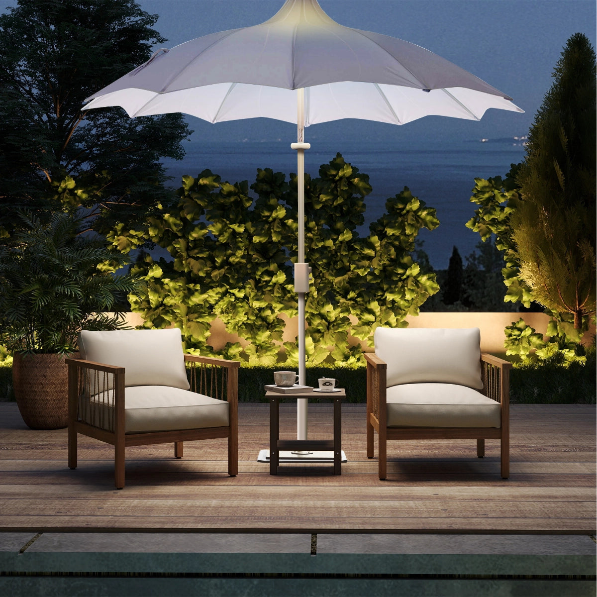 Gradient Color Patio Umbrella for Outdoor Shade