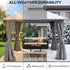 Weather-resistant Grey 10x10 gazebo with UV and rain protection