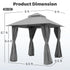8x8 outdoor gazebo product dimensions