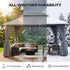 Weather-resistant Grey 13x10 gazebo with UV and rain protection