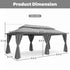 Gray rectangular outdoor gazebo product dimensions