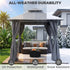 Weather-resistant soft top gazebo with UV protection