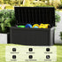 260 gallon resin deck box with deep interior for pool toys