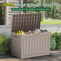 45 Gallon Outdoor Storage Box, Resin Deck Box, Waterproof , Lockable, UV-Resistant, Black