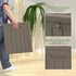 Compact resin storage box with built-in handles for easy repositioning