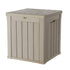 Coffee 50 gallon resin deck box with closed lid