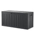 black 80 gallon outdoor resin storage box