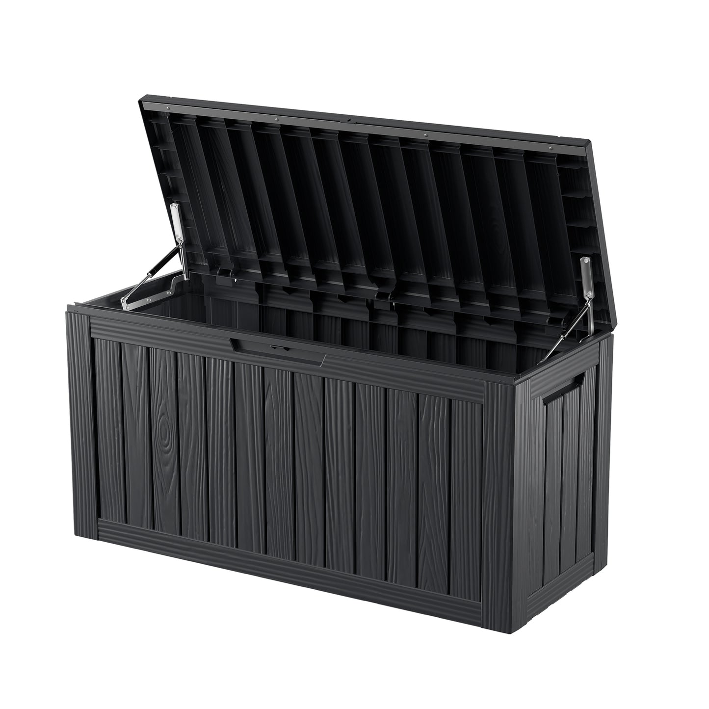 80 Gallon Outdoor Storage Box, Resin Deck Box, Waterproof , Lockable, UV-Resistant, Black