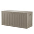 Coffee 80 gallon resin deck box with closed lid