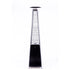 Black 40,000 BTU tower patio heater with glass flame tube