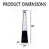 88 inch black tower patio heater product dimensions