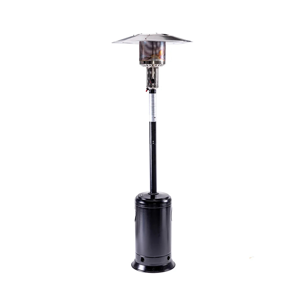 47,000 BTU Propane Patio Heater, 88" Tall Outdoor Standing Heater with Wheels & Auto Shut-Off, Hammered Black or Mocha or Silver| Yardgrace