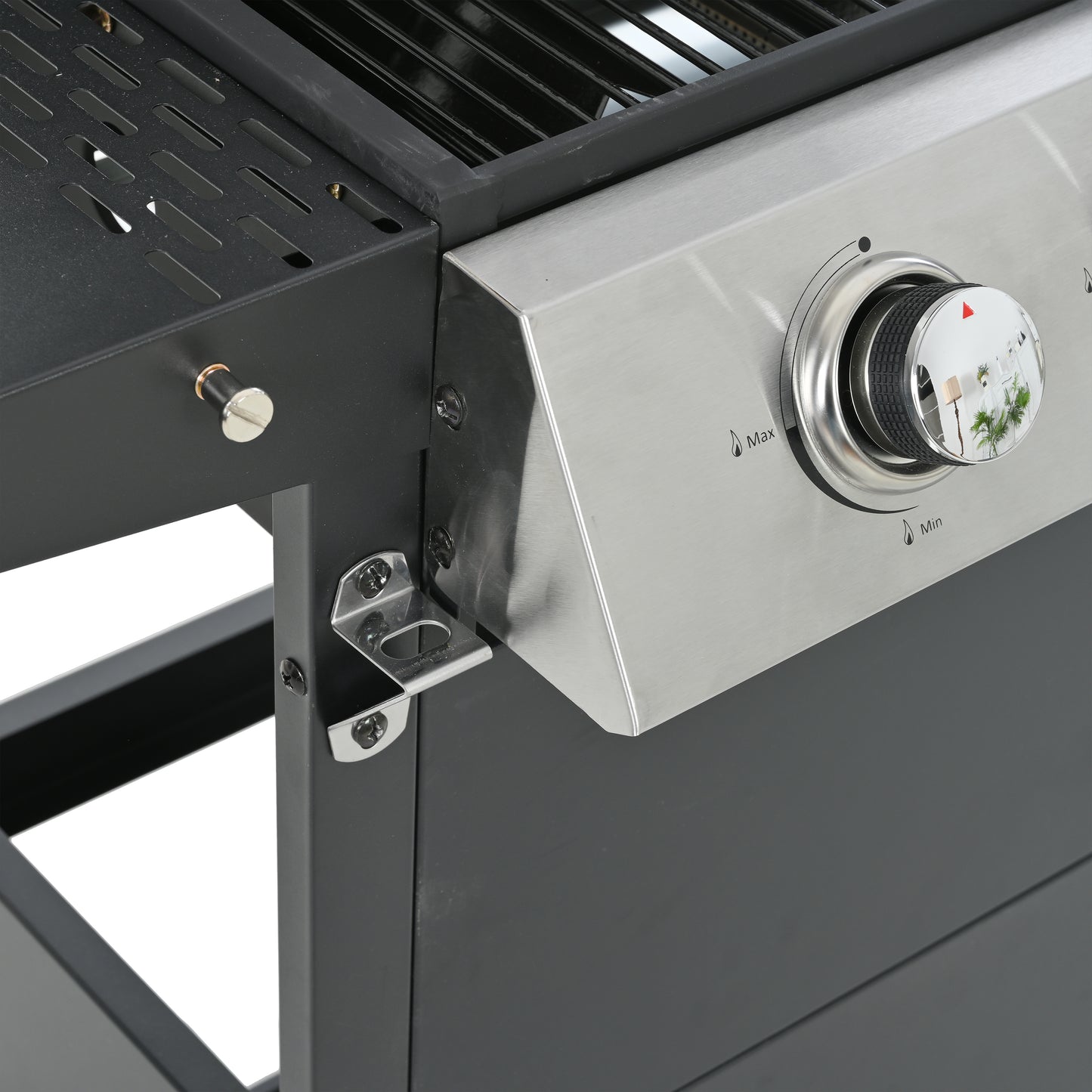 Propane Gas Grill with 3 Stainless Steel Burners 26,000 BTUs Black