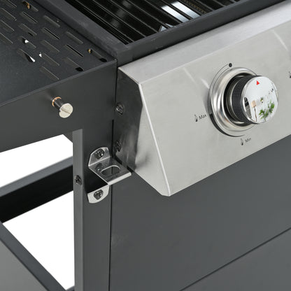 Propane Gas Grill with 3 Stainless Steel Burners 26,000 BTUs Black