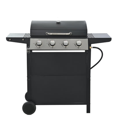 Propane Gas Grill with 4 Stainless Steel Burners 34,000 BTUs Black