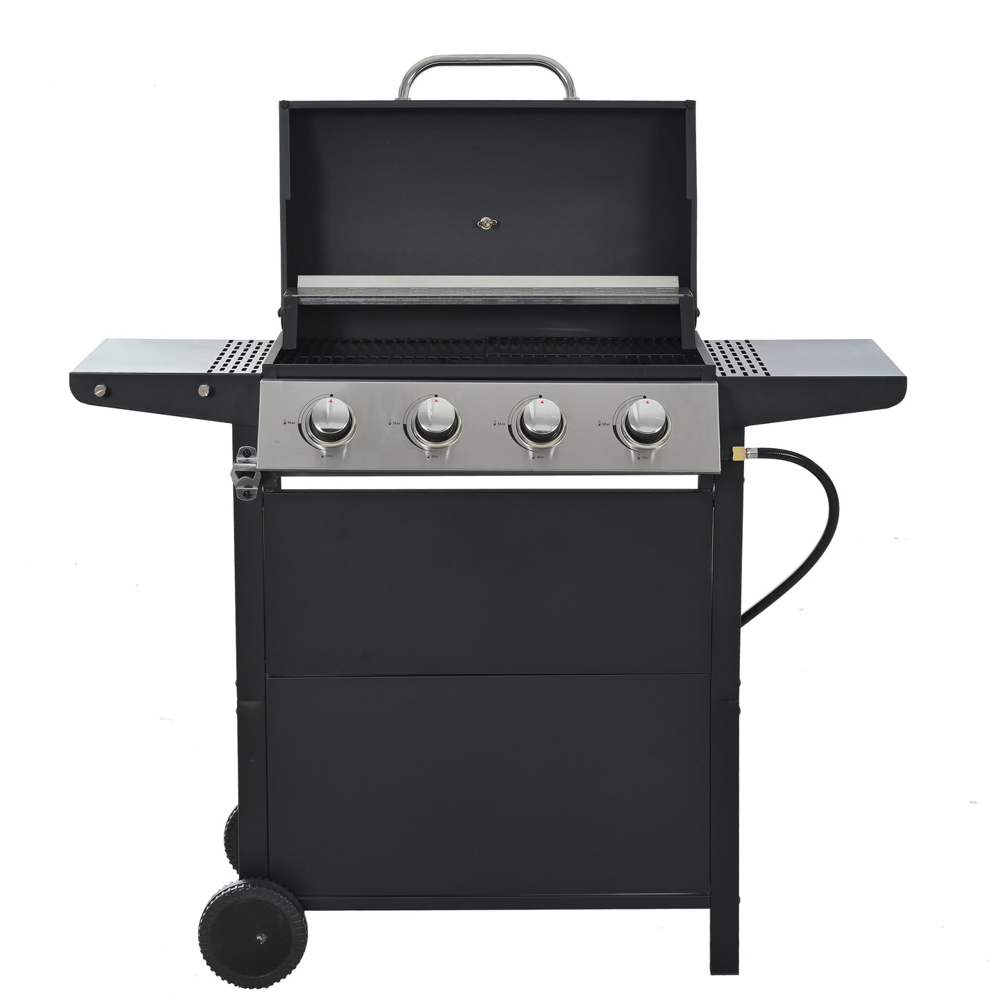 Propane Gas Grill with 4 Stainless Steel Burners 34,000 BTUs Black
