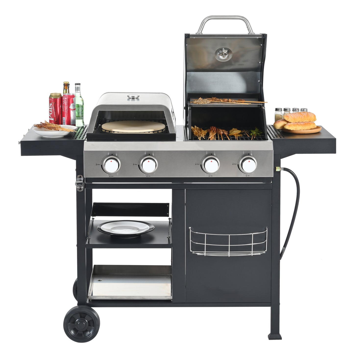 2+2 Multi-function Burner GasGrill and Griddle Combo