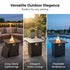 Compact 28 inch fire pit table in Mocha finish