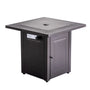 Yardgrace 28 inch square propane fire pit table with lid
