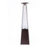 Brown tower patio heater with quartz glass flame tube