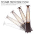 Brown outdoor tower heater with tip-over protection system
