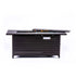 Mocha rectangular gas fire pit table with hidden propane tank storage